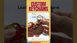 Custom Design Leather Metal Keychains, MOQ 100pcs  #custom #keychain  #promotional