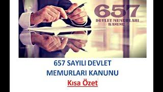 657 Sayılı Devlet Memurları Kanunu Kısa Özet   #EKYS  #AKS