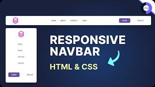 Create a Responsive Navbar with HTML & CSS | Front-end Tutorial for Beginners