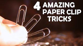 4 Amazing Paper Clip Tricks! - Easy, Simple, Fun!!!