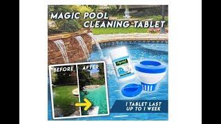 Pool Water Cleaner Tablet-Clear Balance Pool Maintenance Long Lasting Chlorinating Tablets -Overview