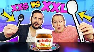 XXL vs. XXS LÖFFEL CHALLENGE! Wähle deine Belohnung! **es wird heftig**