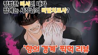 연봉 5억, 사장님의 비서이자 밤일 메이트로 일하는 사람이 있다? l BL웹툰 '향의 경계'