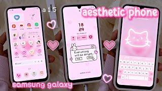 how to make your android phone aesthetic  Samsung Galaxy A15 🩵 setup & customization