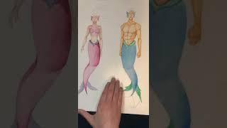 I’m Ashley Lanese - an author writing a mermaid series. Here’s my art!‍️ #mermaidart #merman