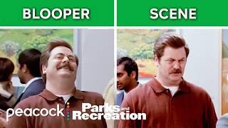 Bloopers Vs. Actual Scenes | Parks and Recreation