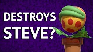 Does Steve lose to Piranha Plant?