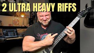 2 Heavy Riffs in E Standard (Simple Doom Metal Rhythm Lesson)