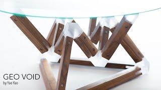 Timber Coffee Table with Clear Resin Joints | Yao Yao | ExLab | Melbourne School of Design