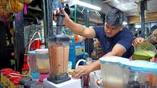 Yogurt Coated Thick Mixed Fruits Juice Making | Bangladeshi Street Food