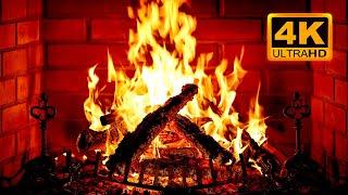  Cozy Fireplace 4K (12 HOURS). Fireplace with Crackling Fire Sounds. Crackling Fireplace 4K