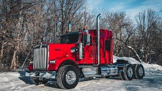 VIPER RED   2022 KENWORTH W900B   HEAVY SPEC LOGGER   THE KENWORTH GUY