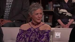 Talking Dead - Melissa McBride on practicing kissing with Khary Payton