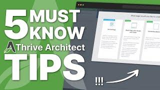 5 Thrive Architect Tips Everyone Should Know