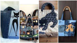 Most trendy and beautiful denim jeans bags/patch work IDEAS #denim #stylish #beautiful #bags