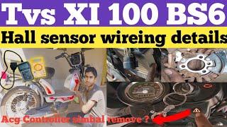 Tvs XI 100 BS6 Hall sensor wireing details  Bholanath auto Repairing shop