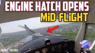 Planes engine hatch opens during flight | Drax aviation compilation