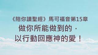 做你所能做到的，以行動回應神的愛！《馬可福音15》｜陪你讀聖經2