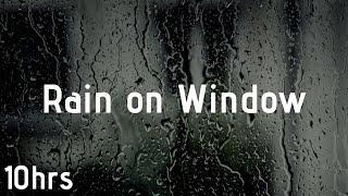 10 HOURS Gentle Rain Sounds on Window | Calm Rain | Black Screen Rain for Sleep, Study