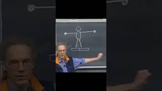 Walter Lewin uniquely demonstrates angular momentum