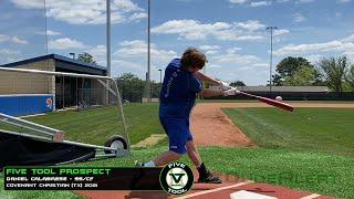 SS/CF Daniel Calabrese, Can Swing the Bat, Uncommitted, Covenant Christian (TX) 2021 Five Tool