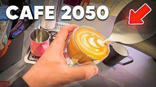 POV- A barista shift at a cafe from 2050...