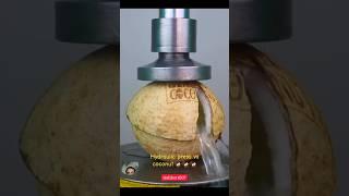 Hydraulic press V/s Coconut  #shorts #viral