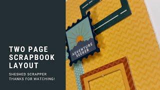 Two Page Scrapbook Layout Process Video using CTMH Wander Collection