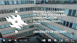 Master's Programme in Global Politics and Communication | University of Helsinki