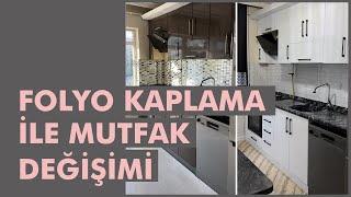 Folyo kaplama Mutfak dönüşümü ( detaylı anlatım)