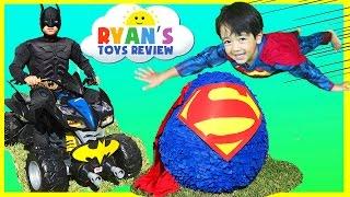 Ryan opens Giant Superman Surprise Egg