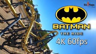 Official Batman The Ride POV 2021 - 4k 60fps - Six Flags Great Adventure