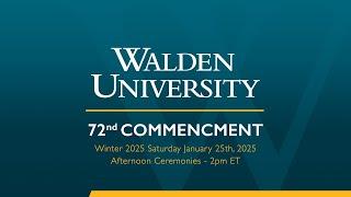 Winter 2025 Saturday Afternoon Commencement Ceremony