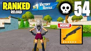 54 Elimination Solo Vs Squads "Ranked RELOAD" / Zero Build Gameplay Wins (Fortnite RANKED Chapter 5)