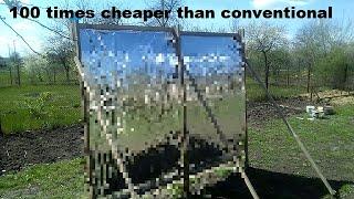 The cheapest solar concentrator in the world (Parabolic trough, etc.)