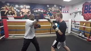 Padwork with Peter Steward at Boxing914