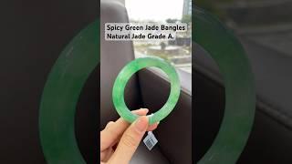 Bangles Spicy Green Jade #bangles #bracelet #earrings #ring #jadeite #jade #jewelry #jewellery #gems