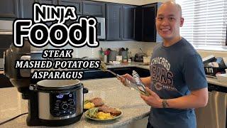 Ninja Foodi Deluxe - How To Cook Steak, Mashed Potatoes & Asparagus