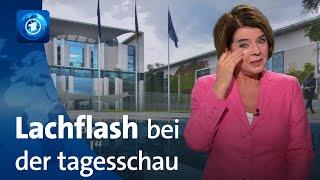 tagesschau: Susanne Daubner lacht