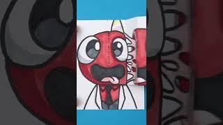 GARTEN OF BANBAN but they're RAINBOW FIRENDS - Red Transformation Surprise Fold #shorts