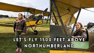 I WENT IN A 1940S TIGER MOTH PLANE OVER NORTHUMBERLAND!