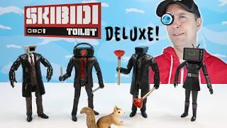 Skibidi Toilet Deluxe Action Figures Cameraman TV Woman Plungerman & Speakerman Alliance! Unboxing