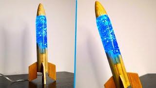 Epoxy Resin Rocket Lamp - Resin Art