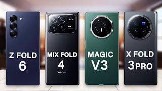 Xiaomi Mix Fold 4 Vs Samsung Z Fold 6 Vs Honor Magic V3 Vs vivo X Fold3 Pro Specs Review