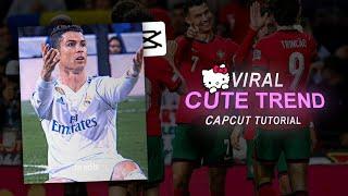 Football Cute Trend Edit Tutorial on Capcut | How to Make Viral Edit Capcut Tutorial