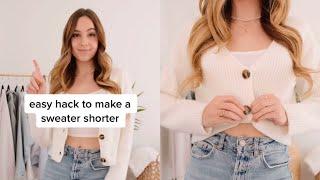 Hack to Make Your Sweater Shorter