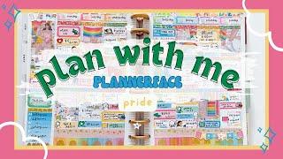  Plan With Me: Pride (Plannerface)  || belleplannerco