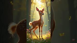 A Deer’s Graceful Dance in the Forest!  #deer #cute #funny #funnyvideo #shorts