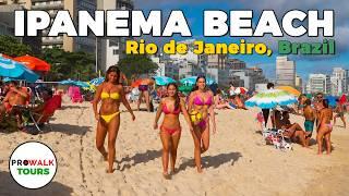 Rio de Janeiro, Brazil - Ipanema Sunny Beach Walking Tour -4K60fps with Captions - Prowalk Tours