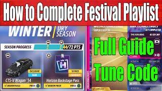 Forza Horizon 5 How to Complete Festival Playlist Winter 4th Season Series 41 Full Guide, Tune Code